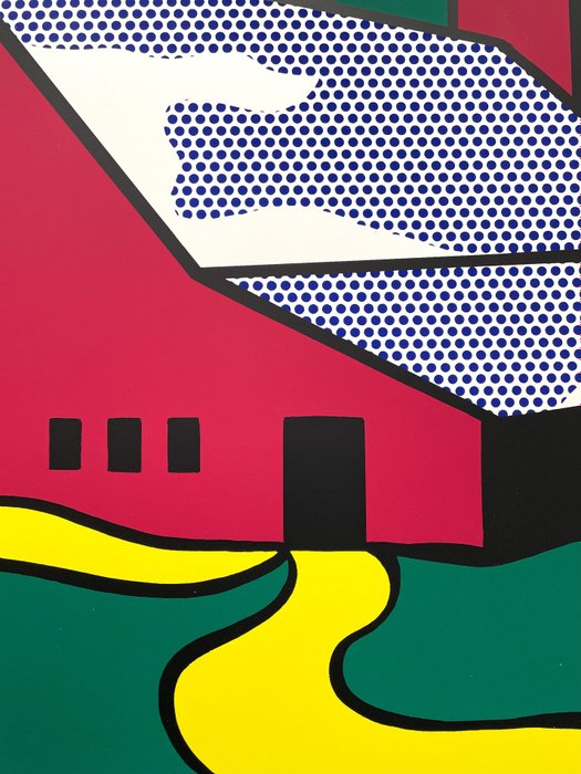 Roy Lichtenstein (after) - Red Barn II - Silkscreen - Achenbach licensed print