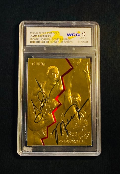 1996/97 - Fleer - 23KT Gold - Michael Jordan / Scottie Pippen - Limited Edition - 1 Graded card - WCG 10