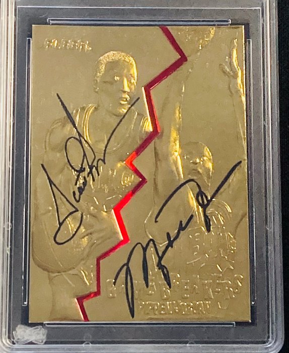 1996/97 - Fleer - 23KT Gold - Michael Jordan / Scottie Pippen - Limited Edition - 1 Graded card - WCG 10