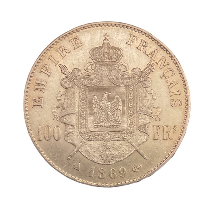 Frankrig Napoléon III (1852-1870) 100 Francs 1869-A Paris