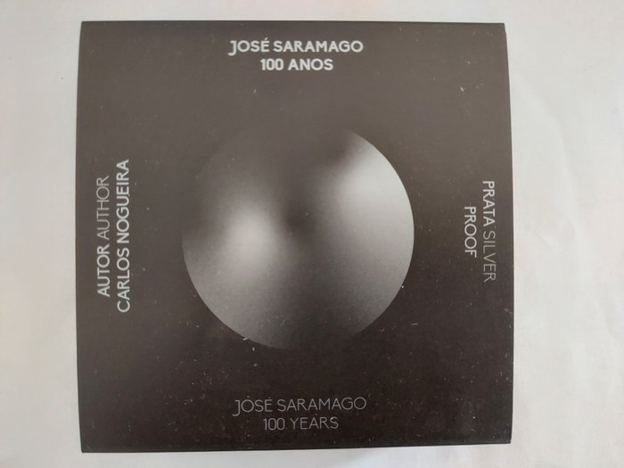 Portugal. 7,5 euro 2022 "Josè Saramago" Silver proof  (Ingen mindstepris)