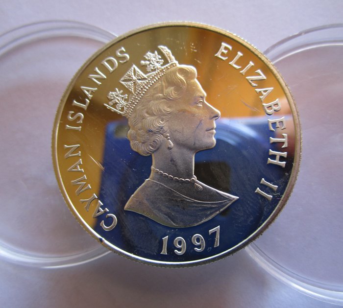 Cayman Islands (Britisk Oversøisk Territorie) 2 Dollars 1997 Elizabeth and Philipp Proof  (Ingen mindstepris)