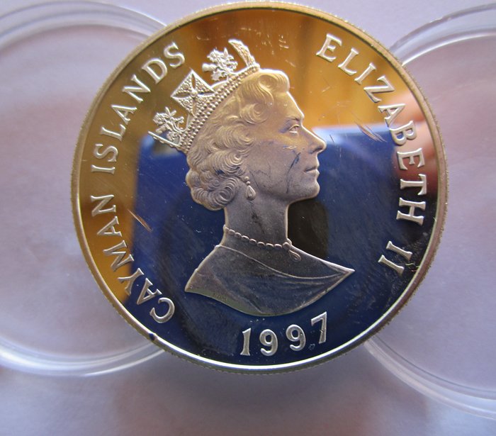 Cayman Islands (Britisk Oversøisk Territorie) 2 Dollars 1997 Elizabeth and Philipp Proof  (Ingen mindstepris)