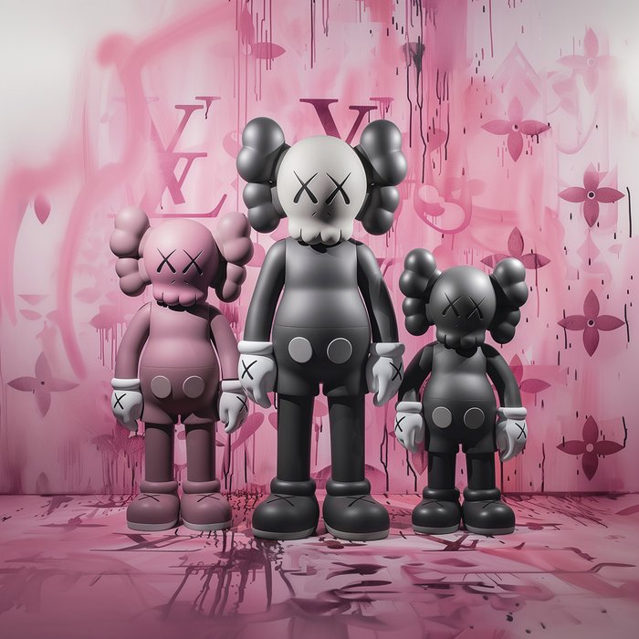 Artxlife - Pink Vuitton Kaws Family [XL]