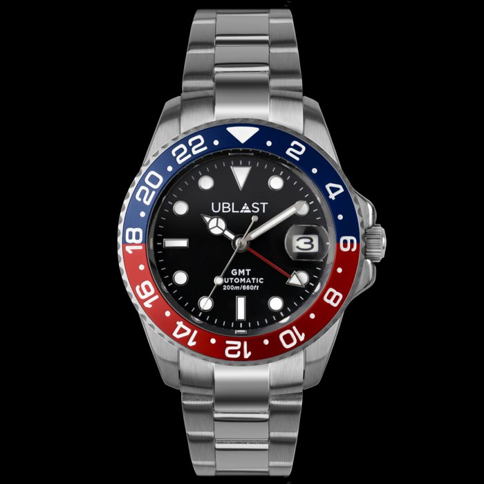 Ublast - Automatic GMT - Diver 200M - UBDGM40BKR - Mænd - Ny