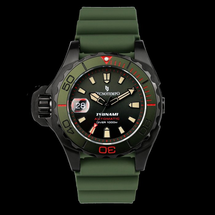 Tecnotempo  - Professional Diver 1000M "Tsunami" - Limited Edition - - TT1000TSBGR - Mænd - 2011-nu