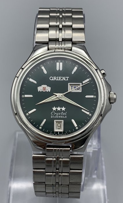 Orient - Orient Tri Star Crystal Automatic 21 Jewels - Ingen mindstepris - EM5R-C1 CA (46943) - Mænd - 1970-1979