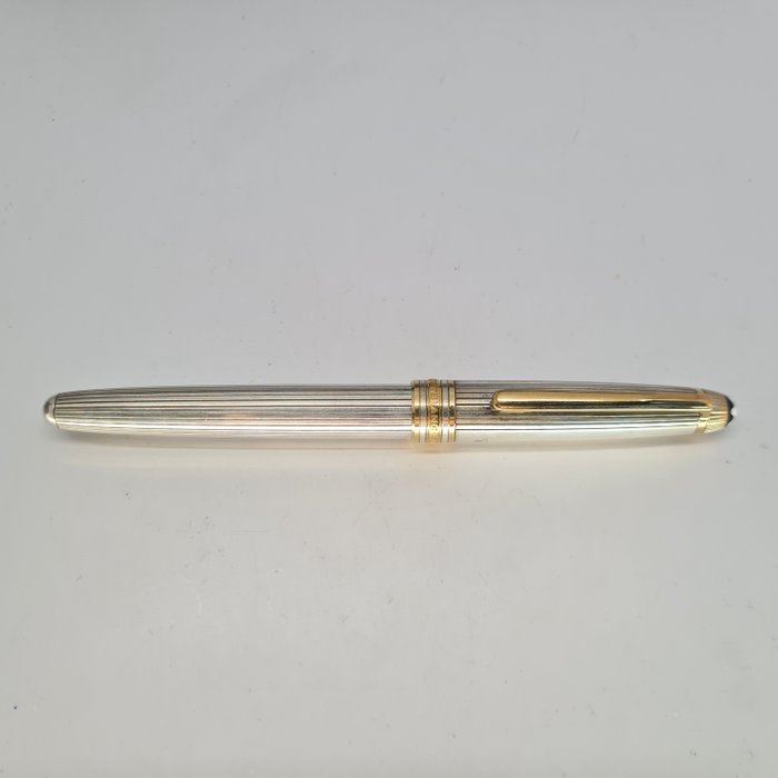 Montblanc - Meisterstück Solitaire ref. 1448 - 925 silver - 18k gold nib (OBB) - Box and papers - Fyldepen