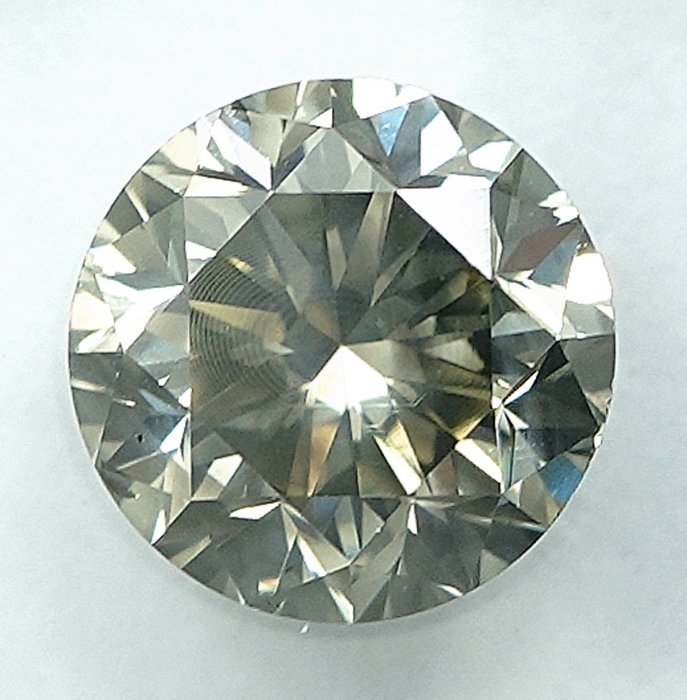 1 pcs Diamant  (Naturfarvet)  - 1.11 ct - Fancy light Grålig Gul - SI2 - International Gemological Institute (IGI)