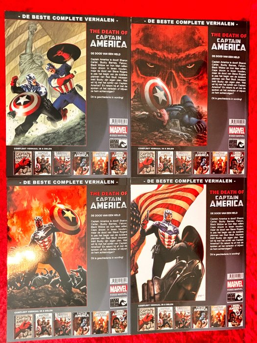 Captain America Dark Dragon Books uitgaven - complete set - The death of Captain America 1 t / m 6 - 6 Album - Første udgave - 2023