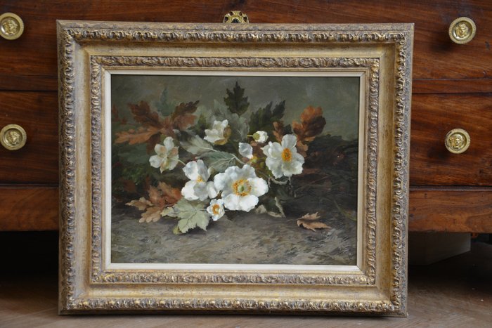 Clara Stenis-Breuer (1871-1935) - Bloemstilleven met Japanse anemonen