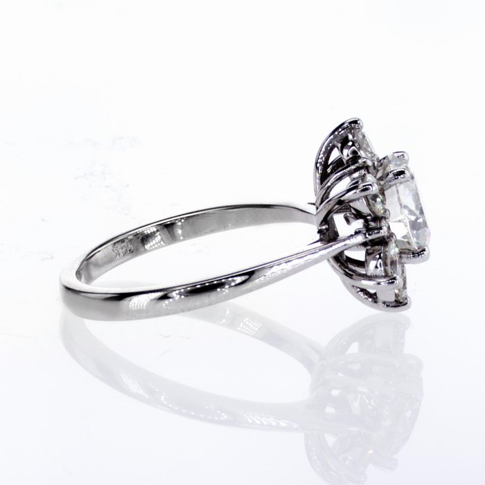 Ingen mindstepris - Forlovelsesring - 14 karat Hvidguld -  2.09ct. tw. Diamant (Natur)