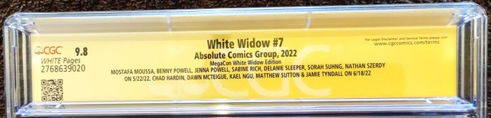 White Widow #7 - 24x signed - 1 Graded comic, Signed comic, specialudgave til Megacon Orlando - Unik kopi - 2022 - CGC 9.8