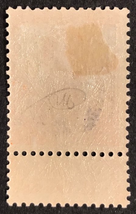 Belgien 1915 - Jernbanestempel - Vingehjul - 1 franc Orange - Med kendetegn / Signeret - Flot Center - OBP TR55 - ZONDER RESERVEPRIJS