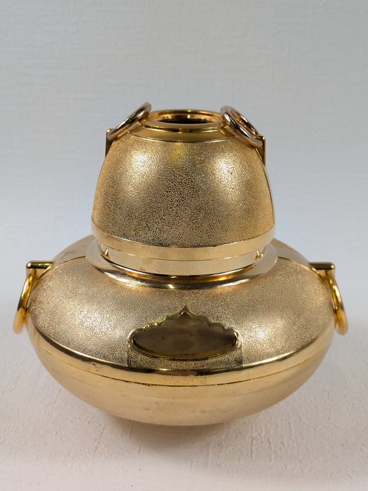 茶釜　1940s Antique - Japanese Kanzawa-haku Gold leaf - Røgelsesbrænder - Guld - 香炉　Røgelse brænder