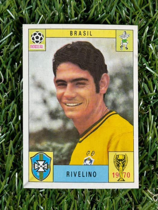 1970 Panini Mexico 70 World Cup Brasil - Rivelino - 1 Card - Glimrende (EX)