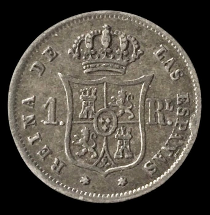 Spanien. Isabel II (1833-1868). Real - 1859 - Madrid - (R640)  (Ingen mindstepris)