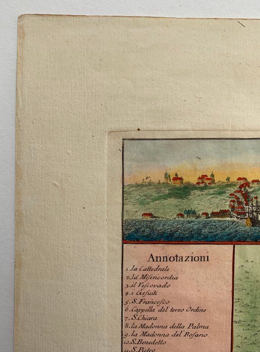 Brasilien - San Salvador de Bahia; Vanni Violante. inc.  Pazzi Giuseppe scrisse - Veduta della Città di S. Salvadore dalla parte della Baia - Pianta della Città di S. Salvadore - 1761-1780