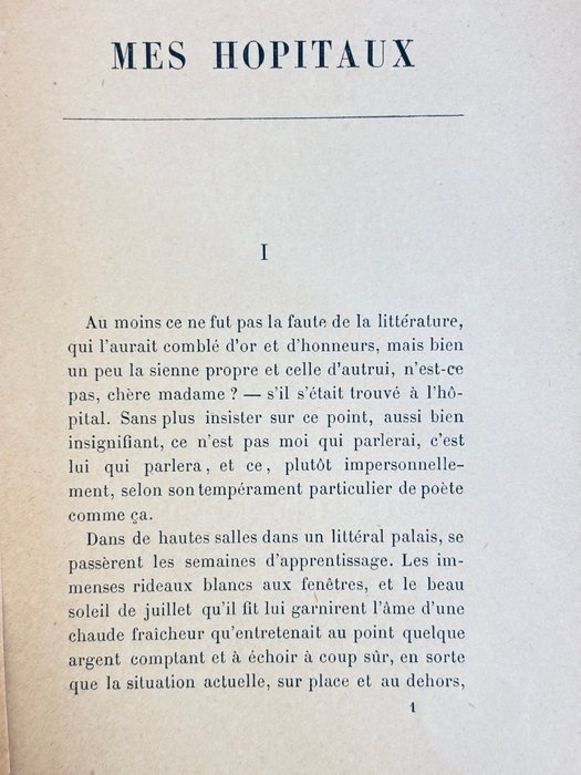 Paul Verlaine - Mes hôpitaux [EO avec Portrait de Verlaine par Cazals] - 1891