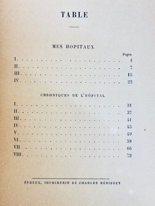 Paul Verlaine - Mes hôpitaux [EO avec Portrait de Verlaine par Cazals] - 1891