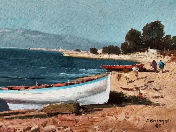 Miguel Peidro Berenguer (1950) - Barcas en el mediterraneo