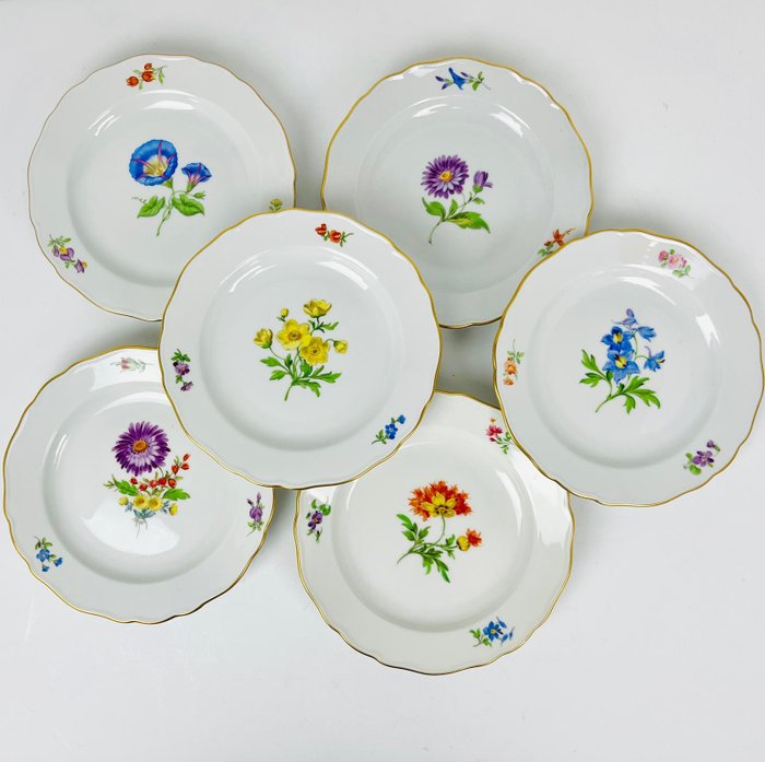 Meissen - Tallerken (6) - (NO RESERVE) - Porcelæn