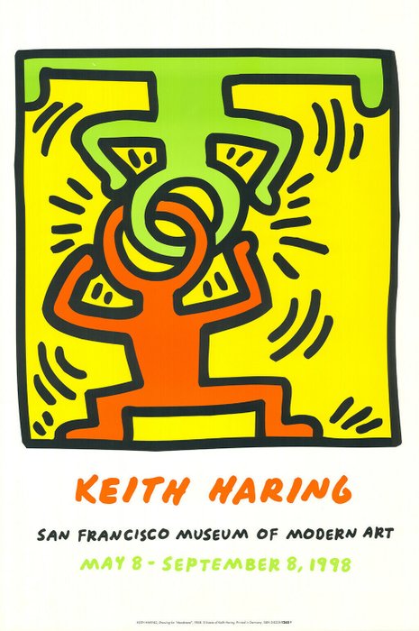 Keith Haring - Headstand (91x60cm) - 1980‹erne