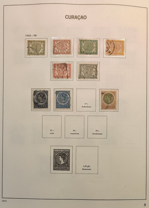 Hollandske Antiller og Curacao 1873/1998 - Samling i Davo album