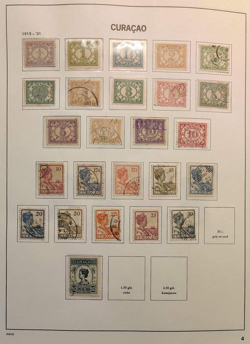 Hollandske Antiller og Curacao 1873/1998 - Samling i Davo album