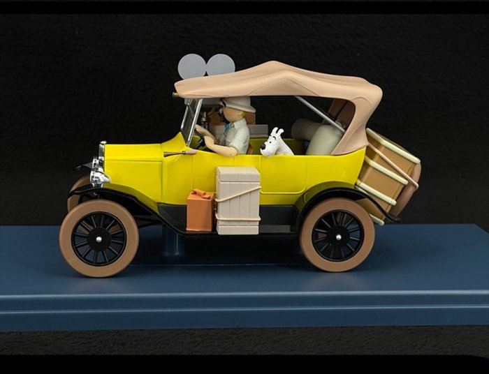 Moulinsart / Hachette - Tintin - Voiture 1/24 – la Ford T jaune - "Tintin au Congo" (2021) - NEW box sealed