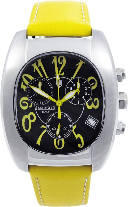 Lancaster Joss gelb Swiss Made ETA Werk Chronograph Italy Design - Ingen mindstepris - 0289 Yellow 13851 - Mænd - 2011-nu