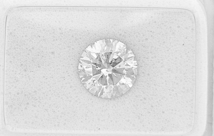 1 pcs Diamant  (Natur)  - 1.06 ct - Rund - F - I1 - Gemewizard Gemological Laboratory (GWLab)