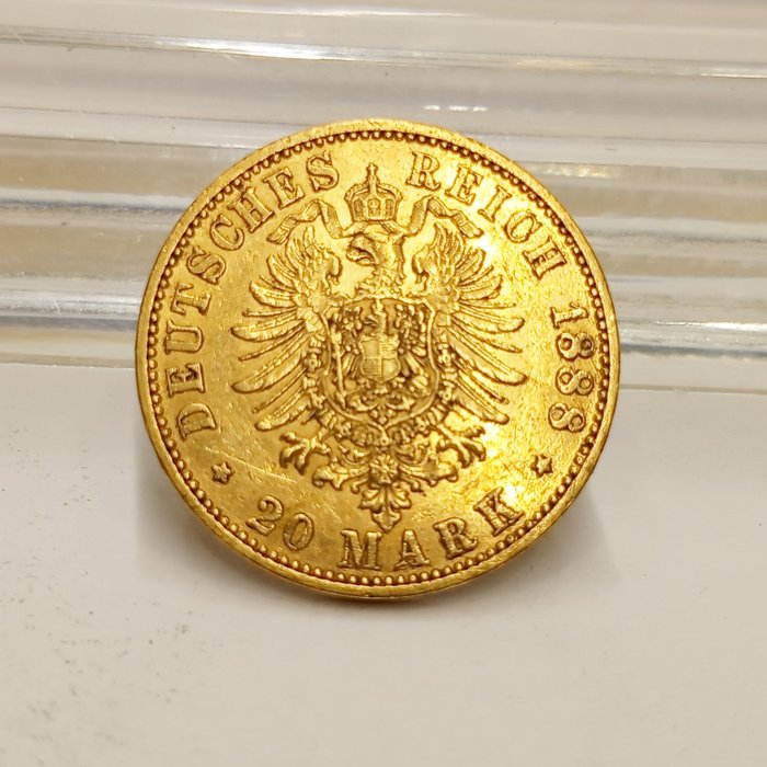 Tyskland Preussen Friedrich III 20 Mark 1888