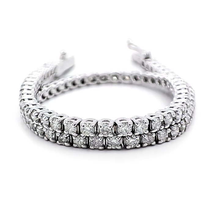 Armbånd - 14 karat Hvidguld -  228ct tw Diamant (Natur)