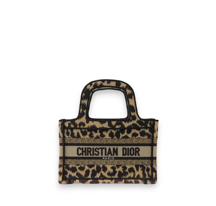 Christian Dior - Mini Book Tote Leopard - Håndtaske