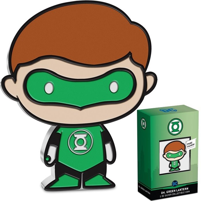 Niue. 2 Dollars 2020 Chibi Coin DC Comics Originals Green Lantern Limited 1 oz Silver Proof