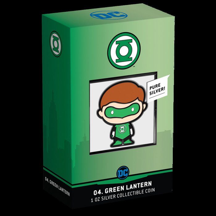 Niue. 2 Dollars 2020 Chibi Coin DC Comics Originals Green Lantern Limited 1 oz Silver Proof