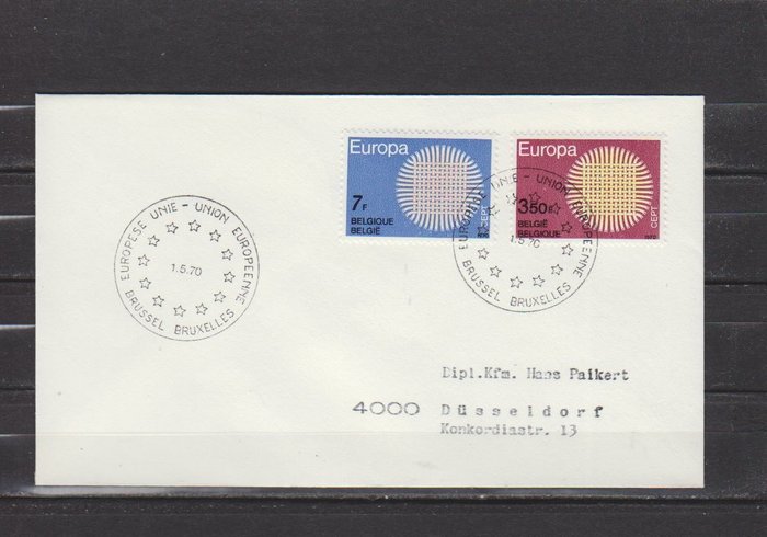 Europa CEPT 1970/1972 - Europa FDC komplet samling 1970 - 1972, uskreven og brugt. - Europa FDC complete verzameling 1970 - 1972 onbeschreven en gelopen.