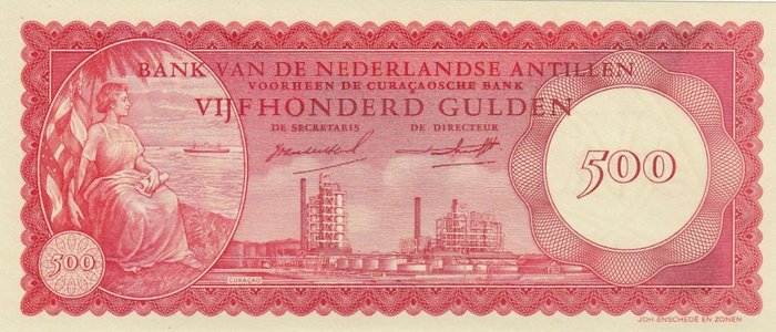 Hollandske Antiller. - 500 Gulden - 1962 - Pick 7a