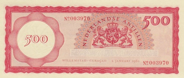 Hollandske Antiller. - 500 Gulden - 1962 - Pick 7a