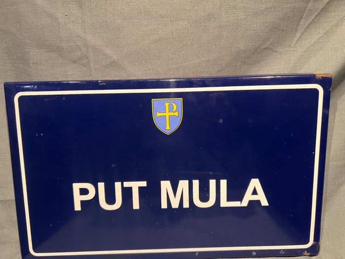 Put Mula - Croazia - Emaljeskilt - Metal