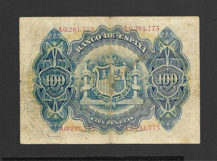 Spanien. - 100 Pesetas - 1906 - Pick 59  (Ingen mindstepris)