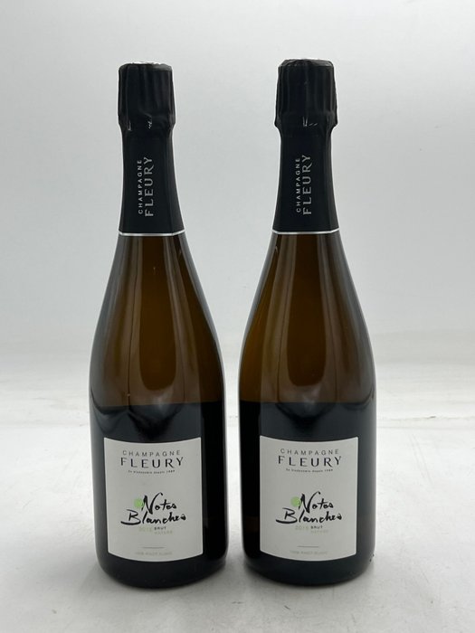 2016 Fleury, Notes Blanches - Champagne Brut Nature - 2 Flasker (0,75 L)