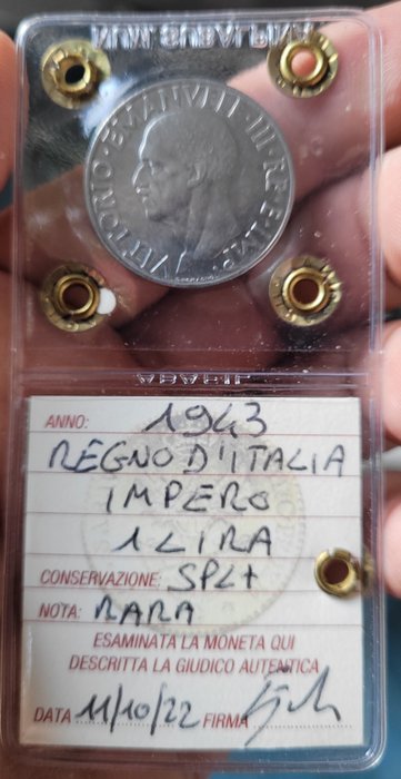 Italien Kongeriget Italien 1 Lira 1943 "Impero"  (Ingen mindstepris)