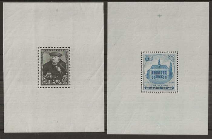 Belgien 1935/1936 - Blokke Tassis, Borgerhout, Charleroi - OBP/COB BL4A, BL5A, BL6A