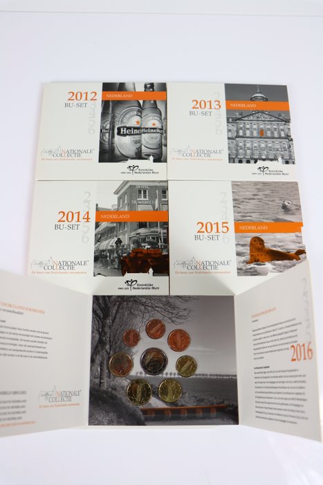 Holland. Year Set (BU) 2012/2016 "Nationale Collectie" (compleet serie)  (Ingen mindstepris)