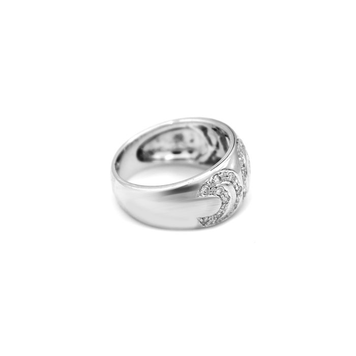 Ring - 18 kraat Hvidguld Diamant (Natur)