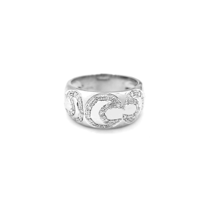 Ring - 18 kraat Hvidguld Diamant (Natur)