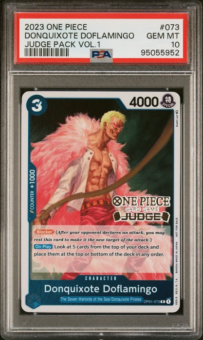 Bandai - 1 Card - PSA 10 - Donquixote Doflamingo - Judge Vol. 1