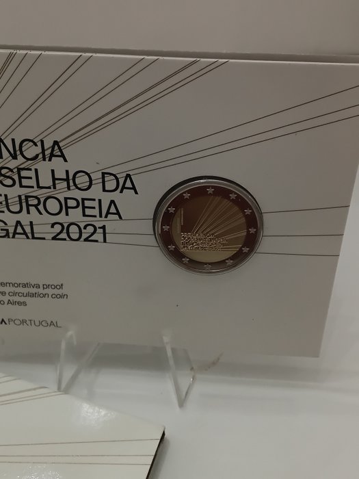 Portugal. 2 Euro 2021 "Presidência do Conselho da UE" Proof + BU  (Ingen mindstepris)